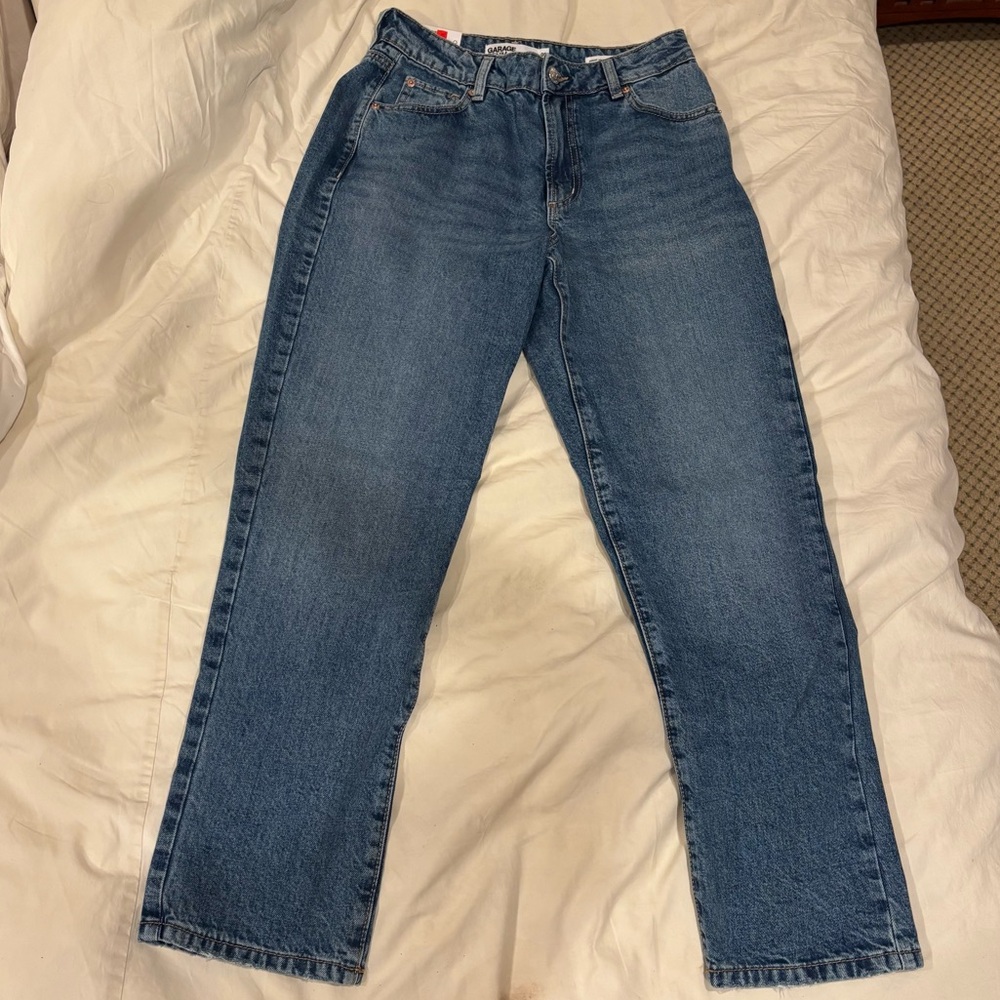 Garage Blue Straight Leg Jeans